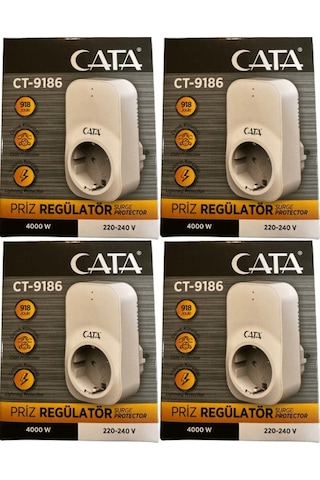 Cata Ct-9186 Akım Ve Çocuk Korumalı Tekli Kablosuz Priz 4 Adet
