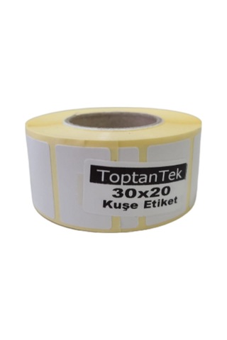 30X20 KUŞE ETİKET 1. RULO 1000 ADET (TAM METRAJ) TERMAL TRANSFER
