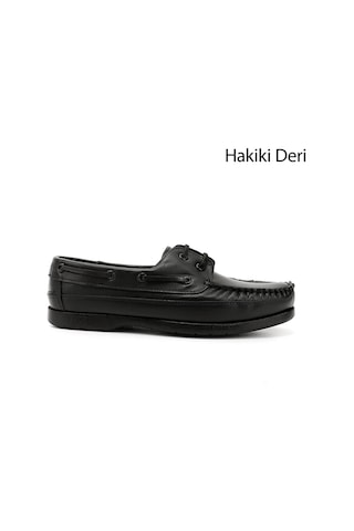 Gönderi(R) Gönderi R Erkek Siyah Bağcıklı Kauçuk Taban Hakiki Deri Ayakkabı Ddma30726490 Siyah
