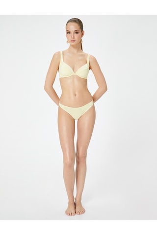 Koton Basic Bikini Altı İşleme Detaylı Normal Bel Sarı 4sak00121mm Sarı