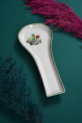 Piatti Naturali Seramik Kirli Kaşıklık Tezgah Üstü Kepçe Kaşık Altlığı