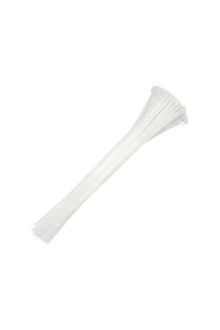 Master 505360 Plastik Kablo Bağı Cırt Kelepçe 4.8x300 Mm Beyaz 100 Adet