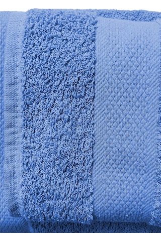 2 Li Banyo Havlu Takımı %100 Pamuklu Dry Mavi Çok Renkli