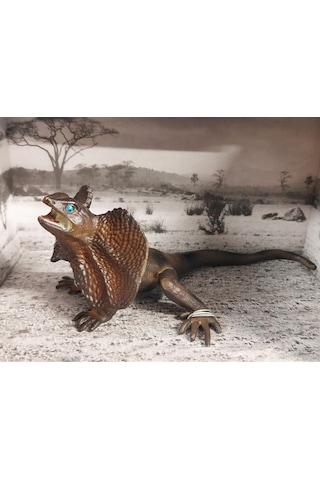 Calimera Toys Hayvan Figürleri Oyuncak Fırfırlı Kertenkele Hayvan