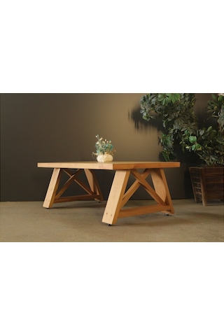 Neiwel Miar Doğal Ahşap Sehpa-70-200 Açık Ceviz