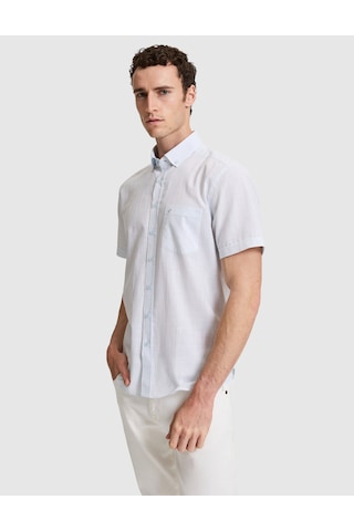 Pierre Cardin Erkek Buz Mavisi Gömlek Kısa Kollu 50325364-vr095