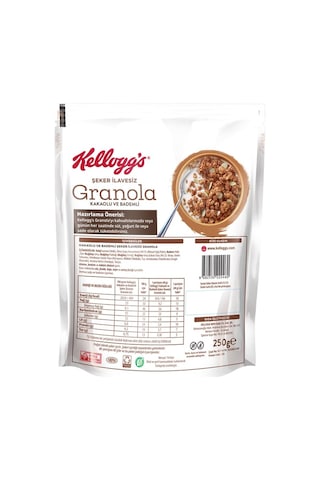 Şeker İlavesiz Granola Kakao Ve Bademli 250 Gram, %43 Yulaf İçerir, Lif Kaynağı 6'li Paket
