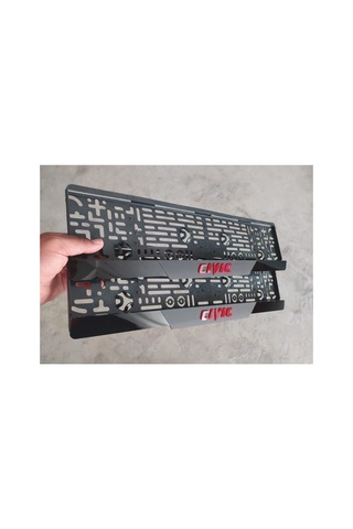 Honda Cıvıc Kabartma Yazılı Takmatik Pleksi Plakalık 2 Adet 3d Piano Black - 658228495