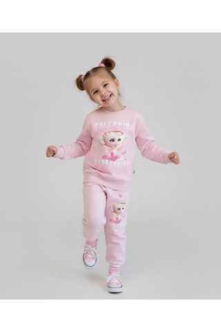 Ballerina Cappuccina Kız Çocuk 2'li Alt Üst Takım Pembe