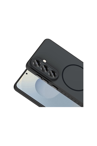 Samsung Galaxy Uyumlu A57 Kılıf Kamera Lens Korumalı Magsafe Destekli Silikon Hesaplı Dünya Siyah