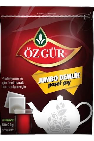 Öz-Gür Jumbo Demlik Poşet Çay 50 x 20 G