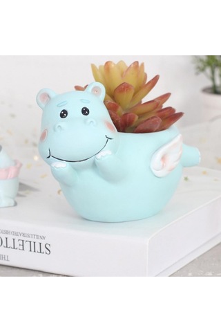 Suntek Magideal Reçine Saksı Karikatür Etli Bitki Ev Masa Su-aygırı