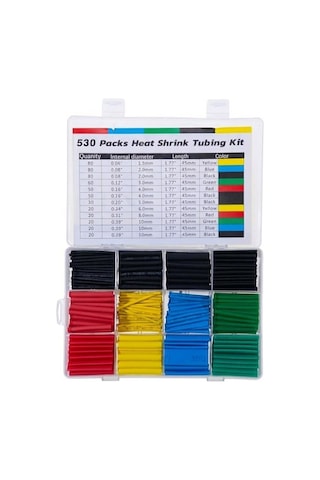 Kablo Koruyucu 530 Parça Makaron Set 2 - 3 - 5 - 7.5 - 10 -15 - 20 - 25 - 30 - 35