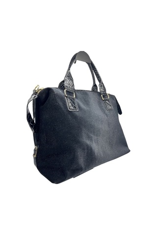 Sentt Süet Simli Çanta-Siyah