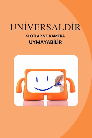 Fuchsia Casper Vıa S50 Tablet İle Uyumlu Kuki Eğlenceli Standlı Yumuşak Çocuk Tablet Kılıfı Korumalı Kapak