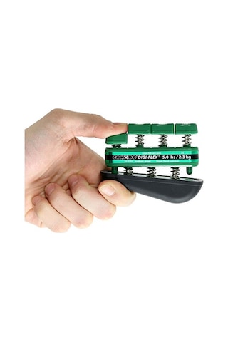 Cando Digi-flex Hand Exerciser - Green, Medium - Finger 5.0 Lb