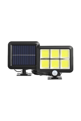 Unichrome 120 Cob Led Solar Panel Güneş Enerjili 3 Mod Duvar Lambası