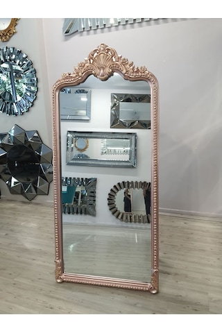 Ayna Denizi Princess Copper Gold Model Rose Gold Altın Renk Dekoratif Ayaklı Boy Aynası Altın - Rose Gold