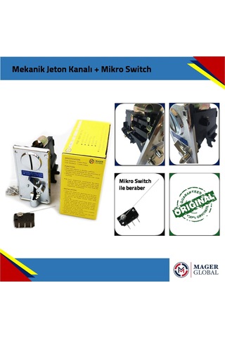 Mager Mekanik Para Kanalı&Jeton Kanalı + Itme Telli Mikro Switch