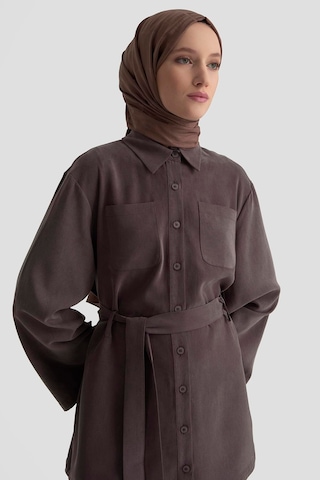 Armine Kemerli Lyocell Takım 25kd1104 Acı Kahve Acı Kahverengi