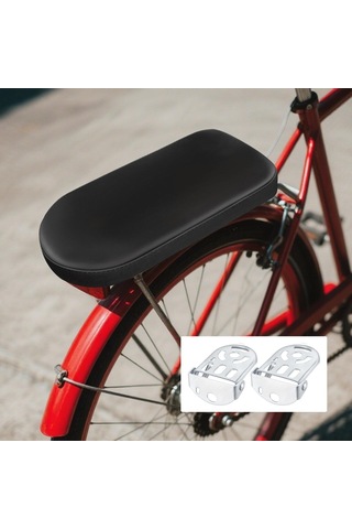 Homyl Bisiklet Arka Koltuk Minderi Hafif 30x15x3.5cm Basit Montaj Siyah