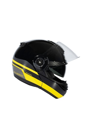 Zeus Zs-3050 Be6 Black Yellow Çene Açılır Motosiklet Kaskı