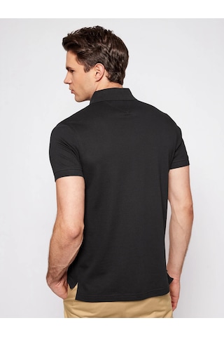 Tommy Hilfiger Polo Yaka Pike Erkek T-shirt Siyah