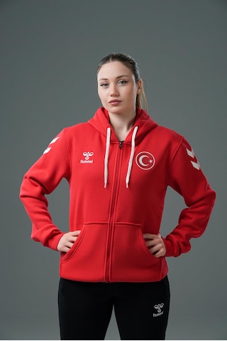 Hummel Armin Milli Takım Pamuklu Eşofman Üstü Kırmızı