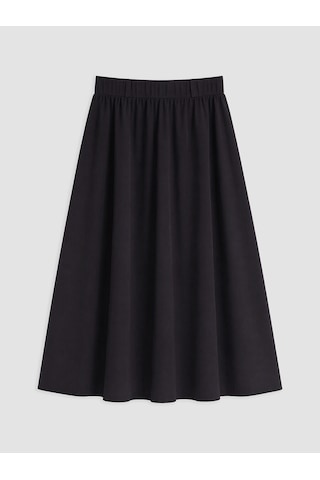 Lcw Modest Siyah Beli Lastikli Poplin Kloş Etek