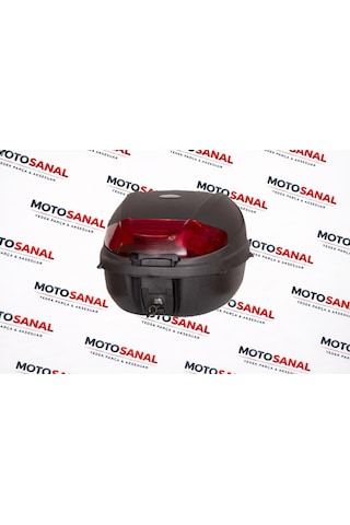 Modasanal 35 Lt Motosiklet Topcase Bel Destekli Sök Tak Kilitli Arka Çanta Siyah