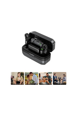 Smallrig - 5715 S70 Siyah 2 Kişilik 48khz/24bit Kablosuz Yaka Mikrofonu