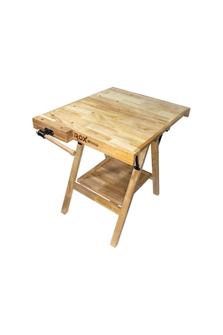 Rox Wood 0338 Mengeneli Katlanır Ahşap Marangoz Çalışma Tezgahı