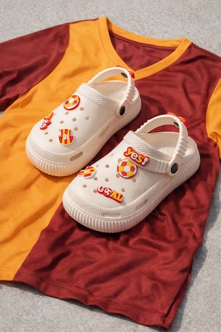 N Moda Unisex Çocuk Figürlü Sticker Sandalet-terlik Galatasaray