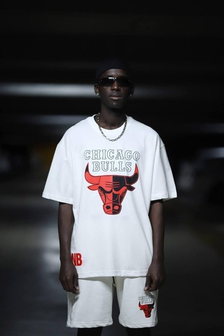 Chicago Bulls Pamuklu Oversize Şortlu Penye Takım 001