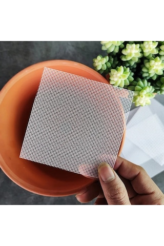 10x10cm 100 Adet-saksı Delik Örgü Pedi, Bonsai Saksısı Alt Izgara Mat, Toprak Kaybını Önler, Nefes Alabilen Yayılım İstasyonu, 10 Adet, 100 Adet