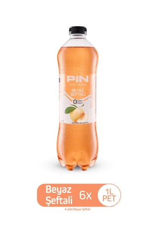 Pin Beyaz Şeftali Beyaz Çaylı Özel Seri - Şekersiz & Kalorisiz 1 Litre X 6 Adet Ice Tea