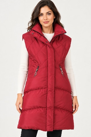 Z9743 Dewberry Bayan Yelek-bordo-1