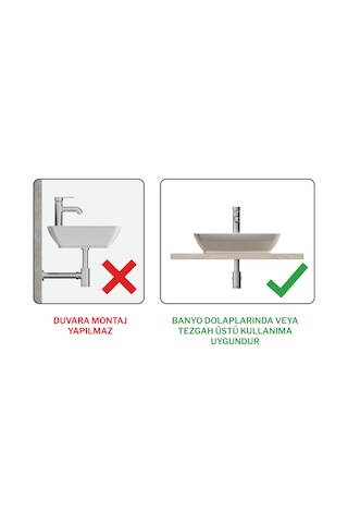 Aqua Bagno Leon Tezgah Üstü Lavabo 60x40 Cm Batarya Delikli Seramik Beyaz Çanak Lavabo-1.31.62.1.no