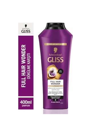 Full Hair Wonder Dökülme Karşıtı Şampuan 400ml X 4'lü Set+tarak set-hnkl-5228-6370 Tüm Saçlar