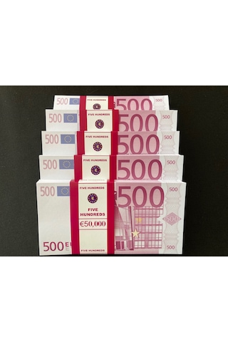 Yeni 5 Deste 500 Euro Geçersiz Eğlence Oyun Şaka Düğünde Para