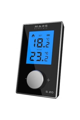 Mars S20 Kablosuz Oda Termostatı Siyah