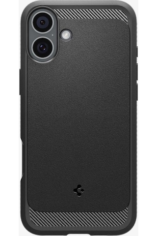 Spigen Apple Uyumlu iPhone 16 Plus İle Kılıf Rugged Armor Magfit Magsafe Özellikli Matte Black Siyah