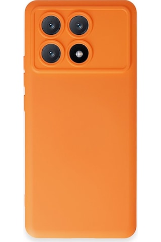 Poco X6 Pro İçi Kadife Kaplı Esnek Silikon Kapak Ryc/ Nano Lansman Turuncu
