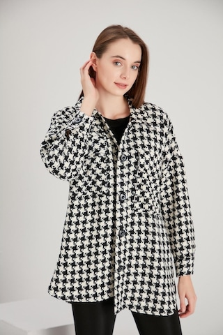 Alexander Gardi Alexandergardı Desenli Oversize Ceket (B21-200206)