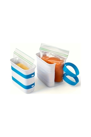 Brightnova Faridabio 2pcs Yığınlanabilir Dondurucu Gıda Blok Yapıcı Tepsiler Yemek Hazırlama Çorba Sos İçin