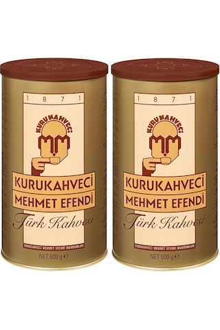 Mehmet Efendi Kurukahveci Türk Kahvesi 500GR Teneke Kutu (2 Li Se
