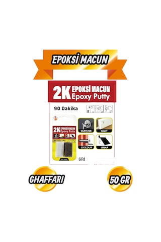 Güçlü Epoksi Macunu Yapıştırıcı Hamur Metal Plastik Seramik Çelik Yapıştırıcı Doldurur Boyanır 50 Gr