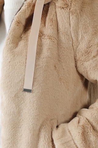 Only Kadın Onlvıda Kapüşonlu Peluş Mont 15260047 Bej Bej
