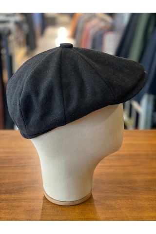 Hamze Peaky Blinders Tarz İngiliz Model Kaşe Kumaş Kasket Şapka Antrasit