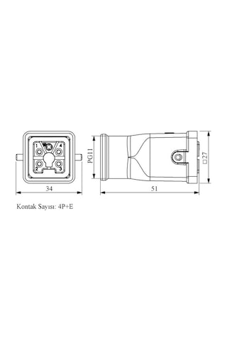 Emas Ebm05pu30 Metal 5 Kontak Priz